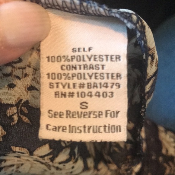 Blu Pepper Sheer Boho Tunic Top Sz S - Picture 8 of 9